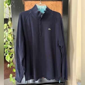 Lacoste Men’s Sz 7 Navy 1/4 Zip Sweatshirt